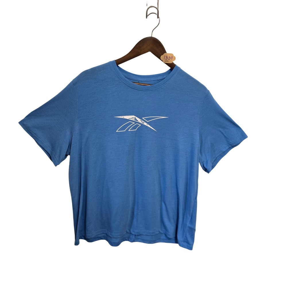 Reebok Speedwick Blue Graphic T-Shirt Womens‎ 2X Plus Size Short Sleeve Active